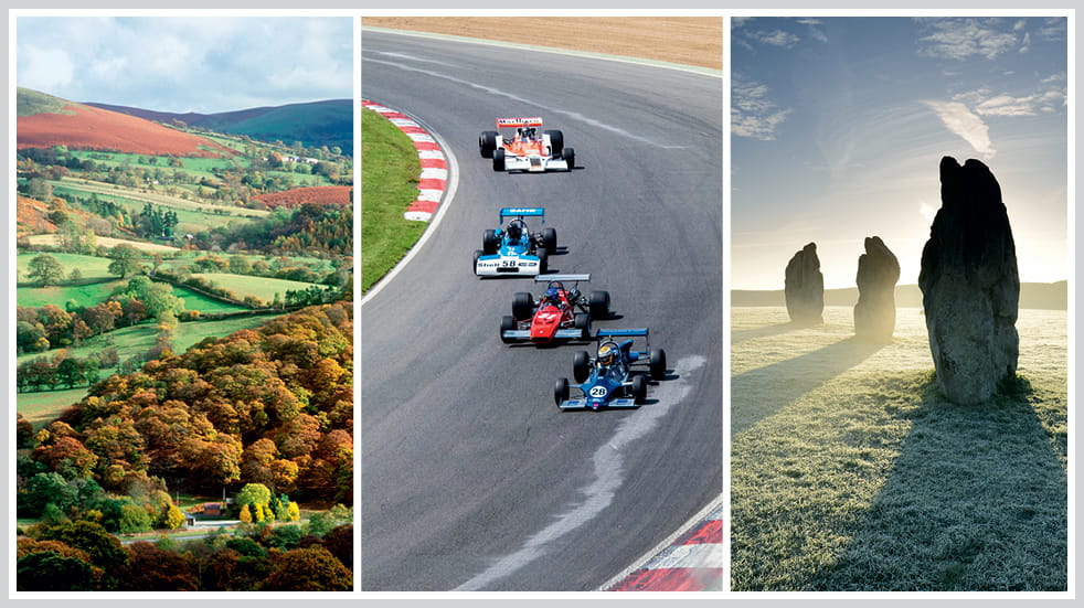 The 50 greatest UK drives: Powys in Wales, Brands Hatch racing track, and North Wessex Downs
